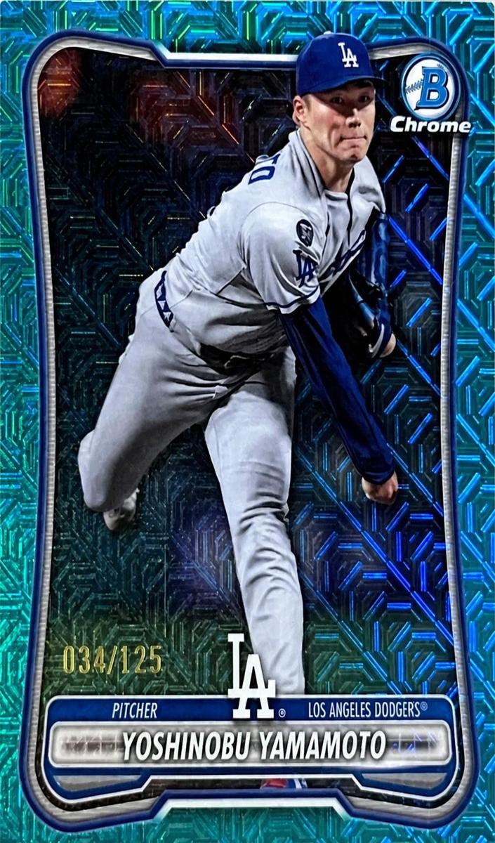 2026 Bowman Mega Box Baseball Aqua Mojo Refractor Yoshinobu Yamamoto #2
