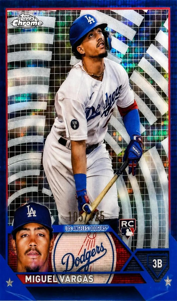 2023 Topps Chrome Baseball Blue Sonar Miguel Vargas #161