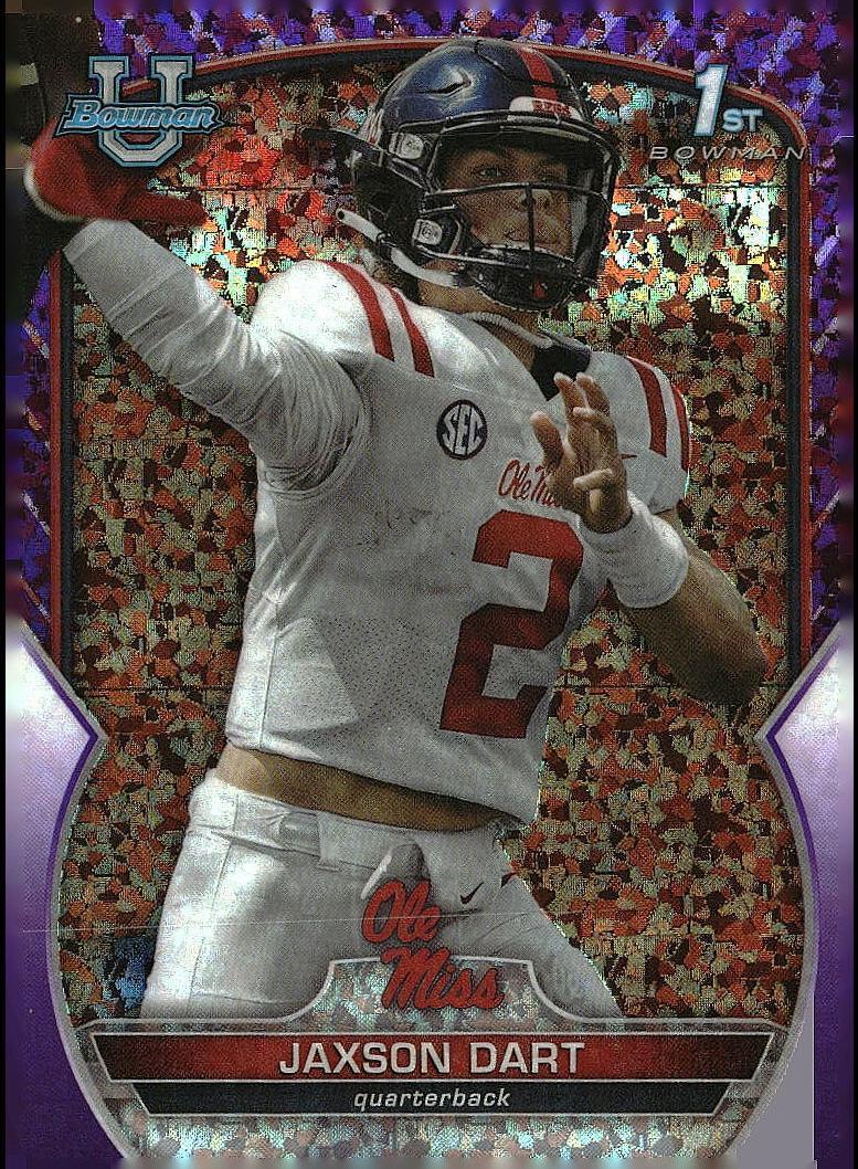 2022 Bowman University Chrome Football Jaxson Dart #94 PSA 10