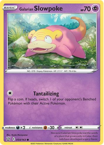 2021 Pokemon Battle Styles Galarian Slowpoke #54 SGC 8.5