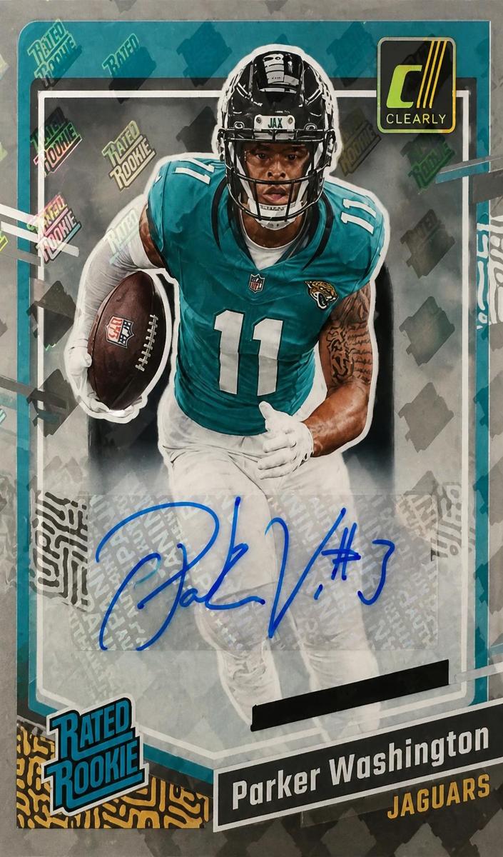 2023 Panini Clearly Donruss Football Holo RR Logo Parker Washington #77