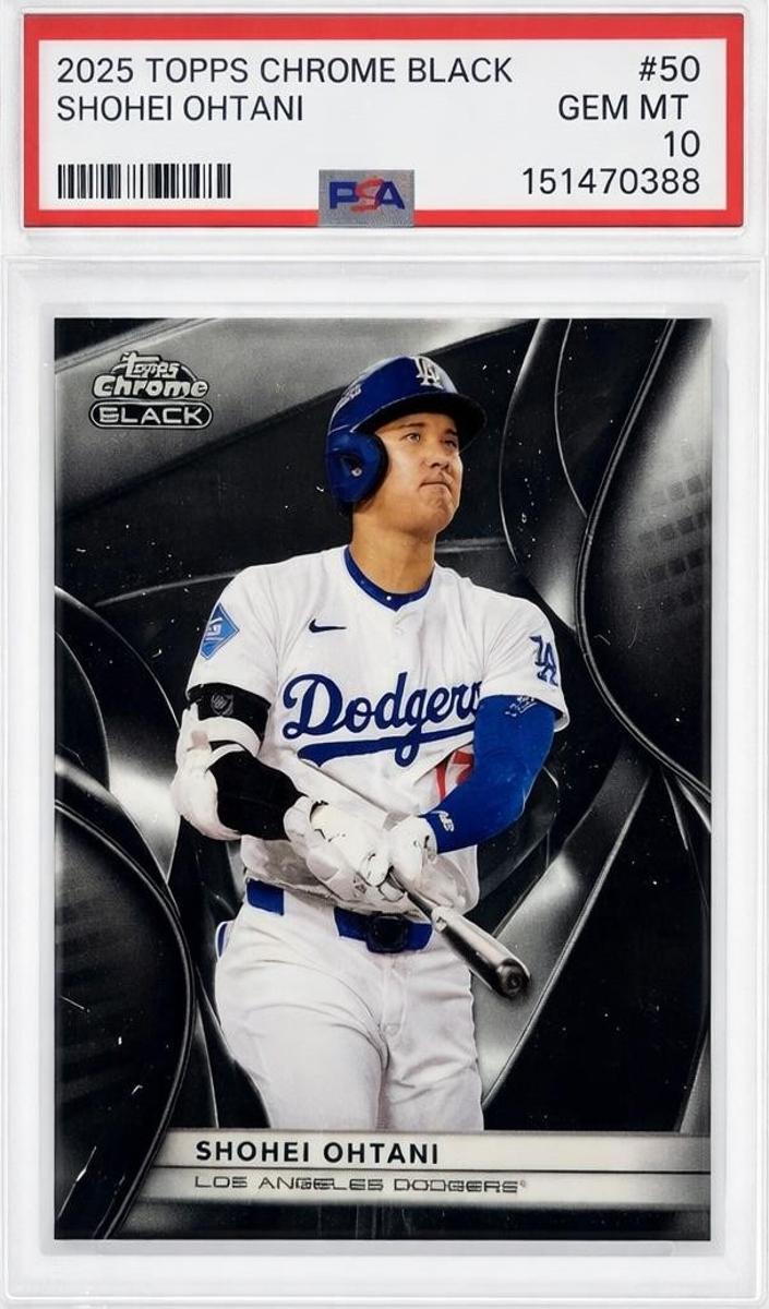 2025 Topps Chrome Black Baseball Shohei Ohtani #50