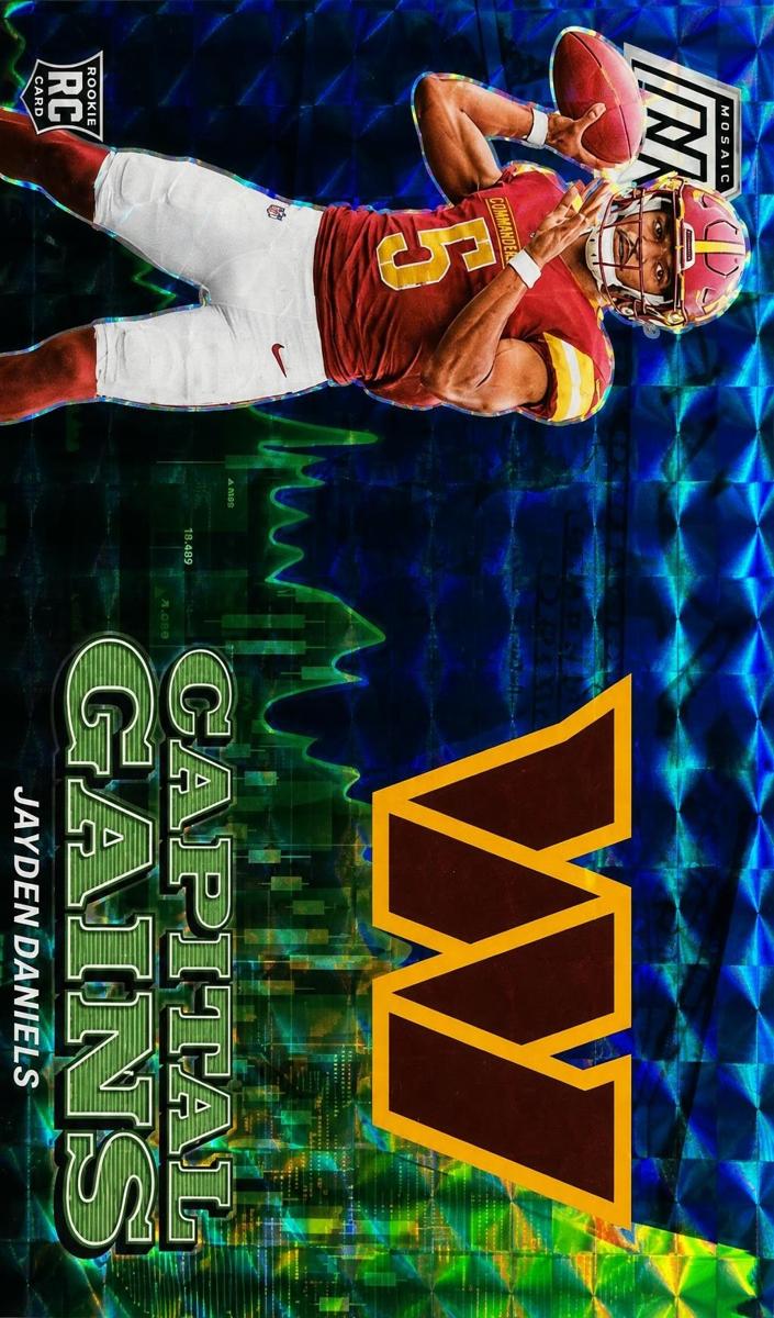 2024 Panini Mosaic Football Mosaic Blue Jayden Daniels #20 PSA 8.5