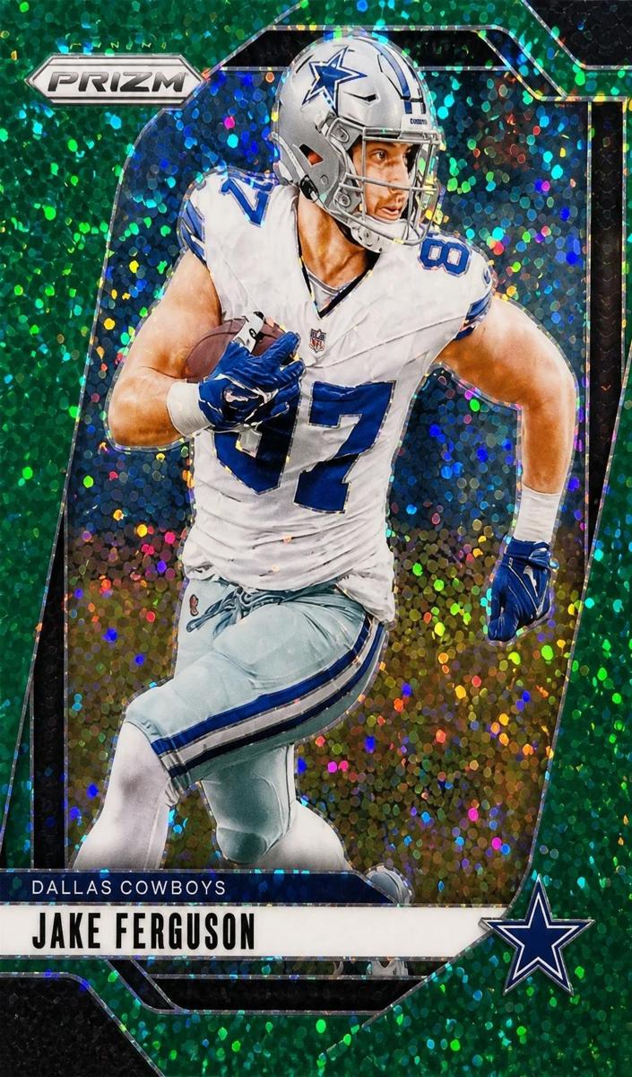2024 Panini Prizm Football Green Sparkle Jake Ferguson #76