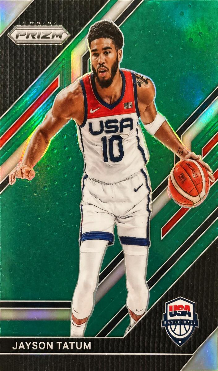 2022 Panini Prizm Basketball Green Jayson Tatum #1 PSA 10