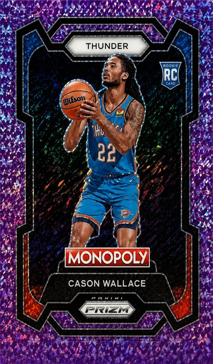 2023 Panini Prizm Monopoly Basketball Purple Millionaire Shimmer Cason Wallace #63