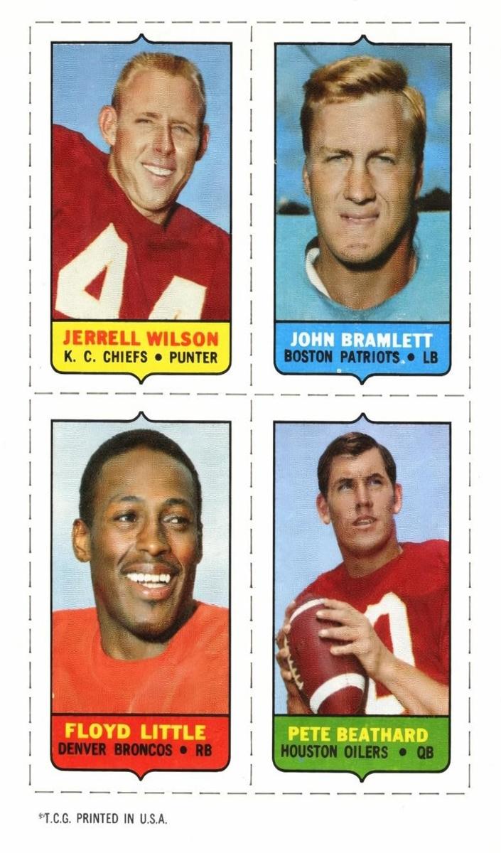 1969 Topps Football Jerrel Wilson #NNO