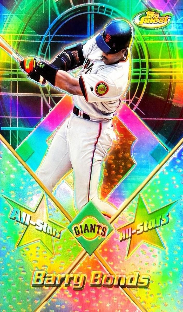 2001 Topps Finest Baseball Refractor Barry Bonds #FAS8 PSA 9