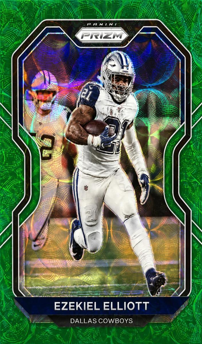 2020 Panini Prizm Football Green Scope Prizm Ezekiel Elliott #151 PSA 8.5