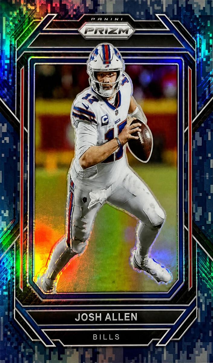 2022 Panini Prizm Football Navy Camo Josh Allen #29 PSA 8.5