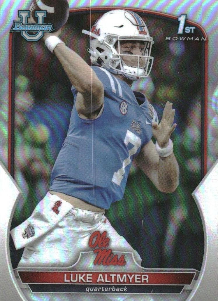 2022 Bowman University Chrome Football Refractor Luke Altmyer #43