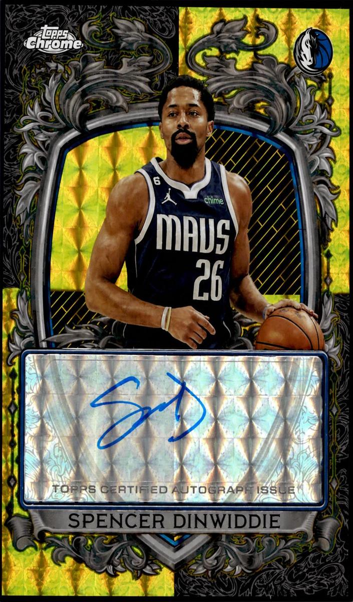 2025 Topps Chrome Basketball Geometric Gold Refractor Spencer Dinwiddie #SS-SD