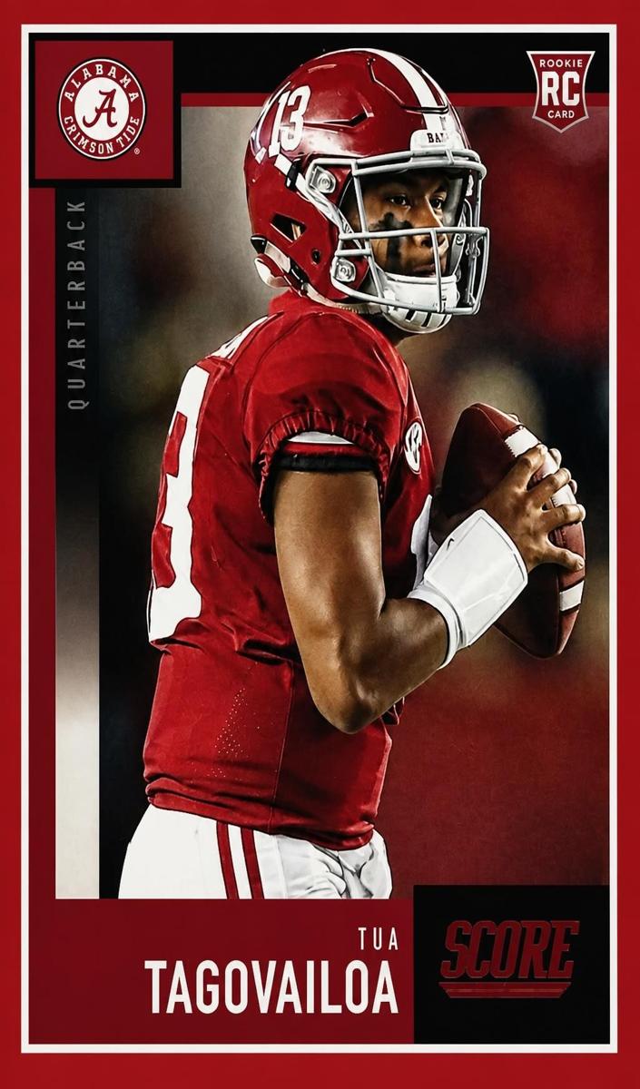 2020 Panini Score Football Red Tua Tagovailoa #369