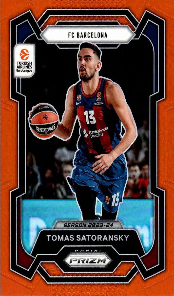 2023 Panini Prizm Turkish Airlines EuroLeague Basketball Orange Tomas Satoransky #166