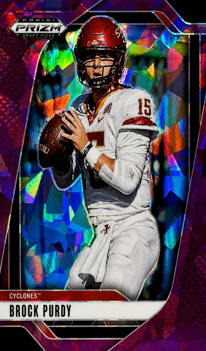 2025 Panini Prizm Draft Picks Football Purple Ice Brock Purdy #176