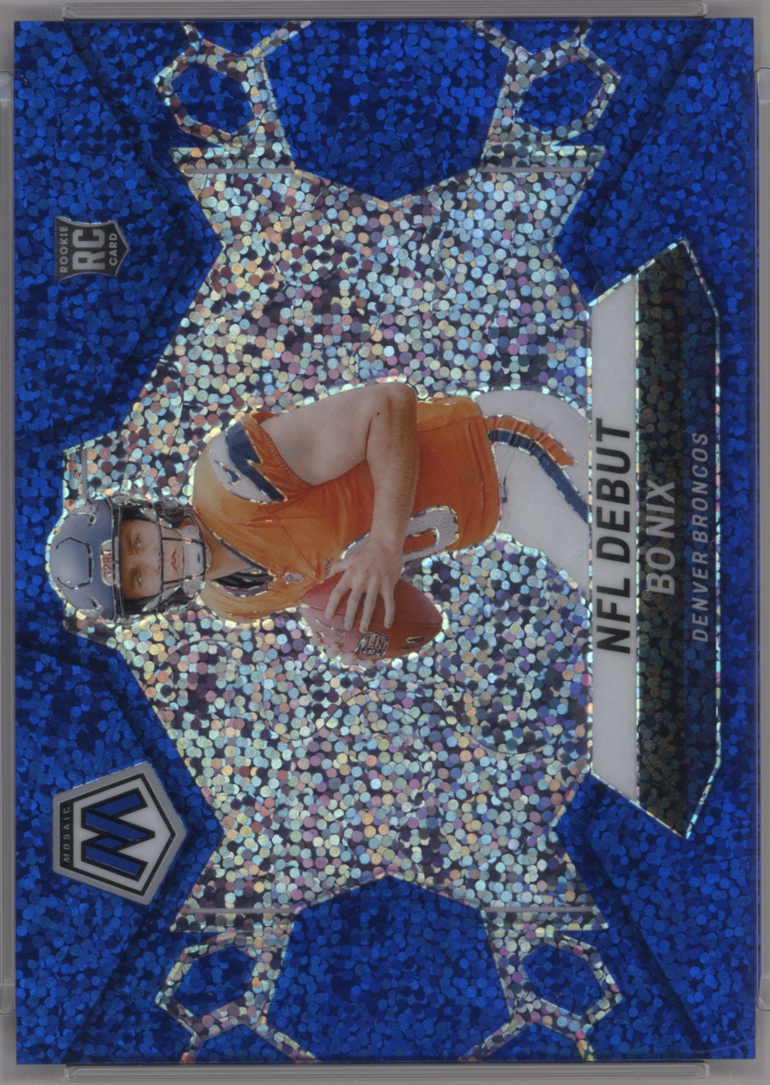 2024 Panini Mosaic Football Blue Sparkle Bo Nix #271 PSA 9