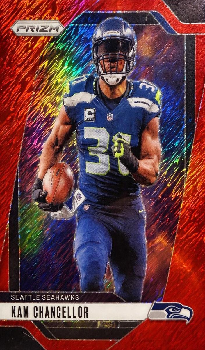 2024 Panini Prizm Football Red Shimmer Kam Chancellor #266