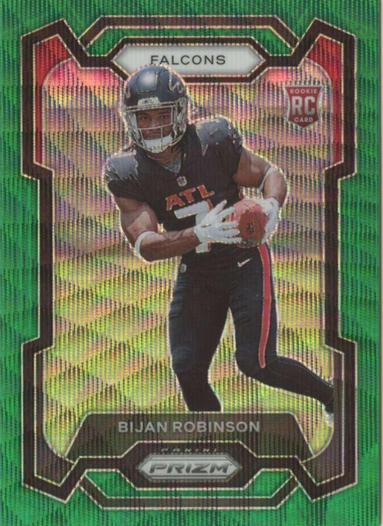 2023 Panini Prizm Football Green Wave Bijan Robinson #305 PSA 9