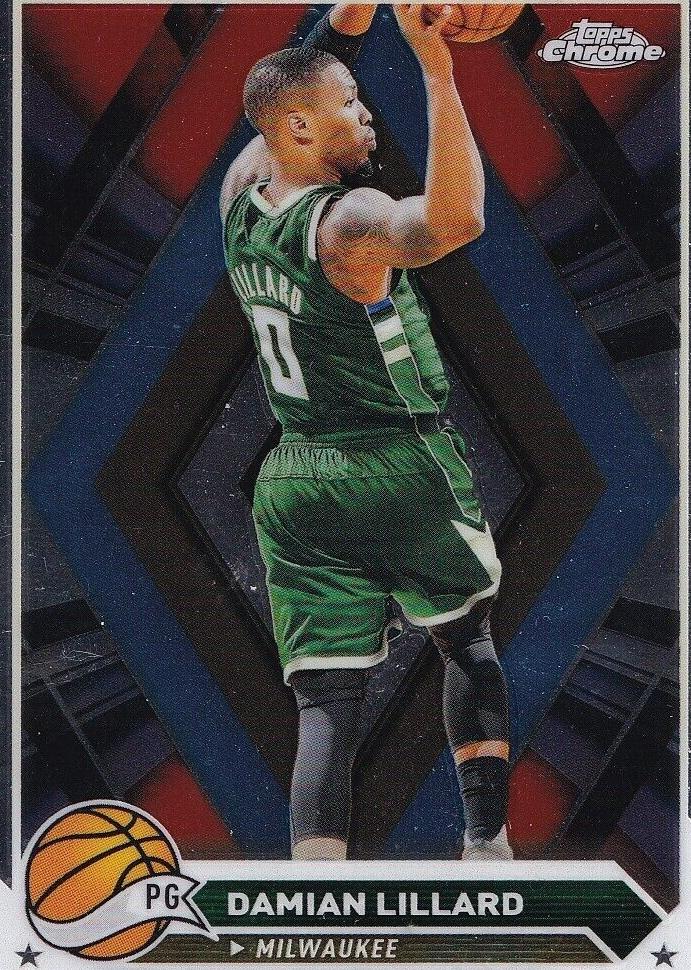 2023 Topps Chrome Basketball Damian Lillard #132