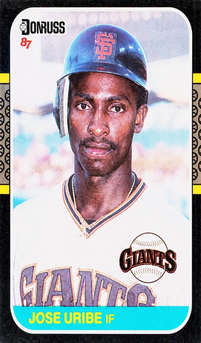 1987 Donruss Baseball Jose Uribe #436