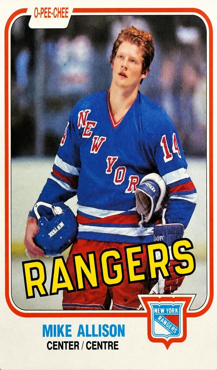 1981 O-Pee-Chee Hockey Mike Allison #221 PSA 9