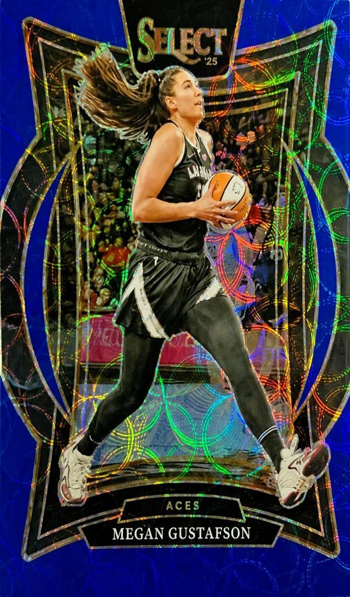 2025 Panini Select WNBA Basketball Blue Scope Megan Gustafson #17
