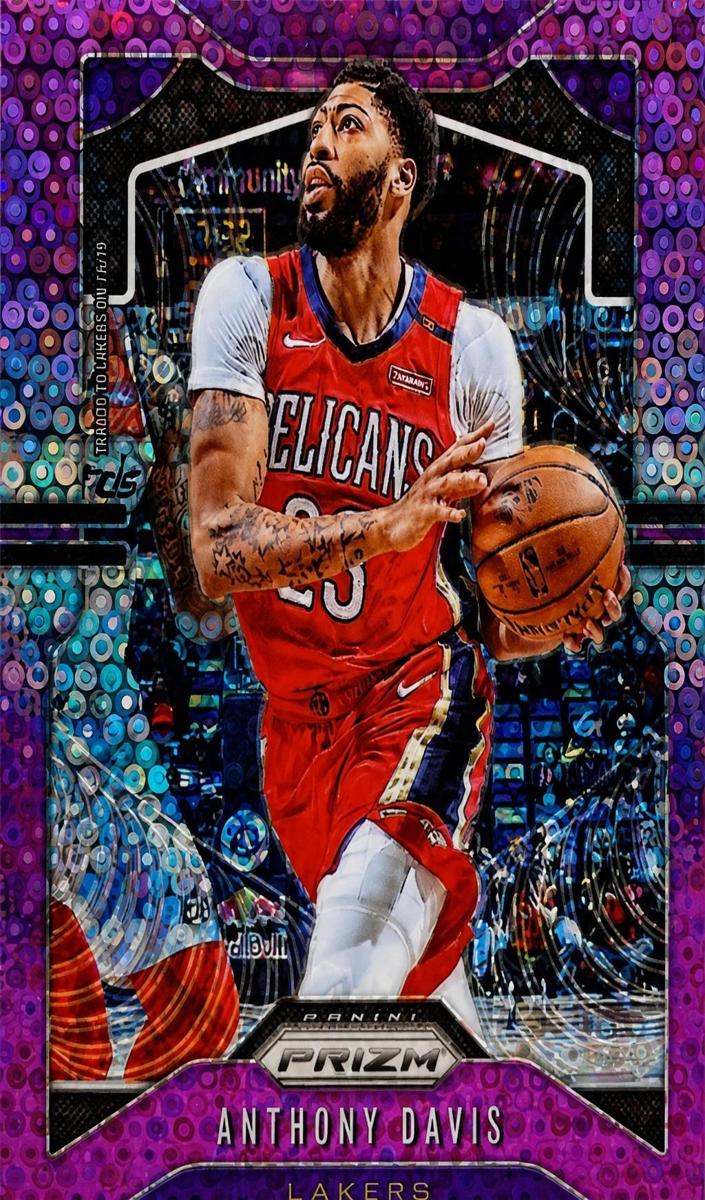 2019 Panini Prizm Basketball Fast Break Purple Anthony Davis #222 PSA 9