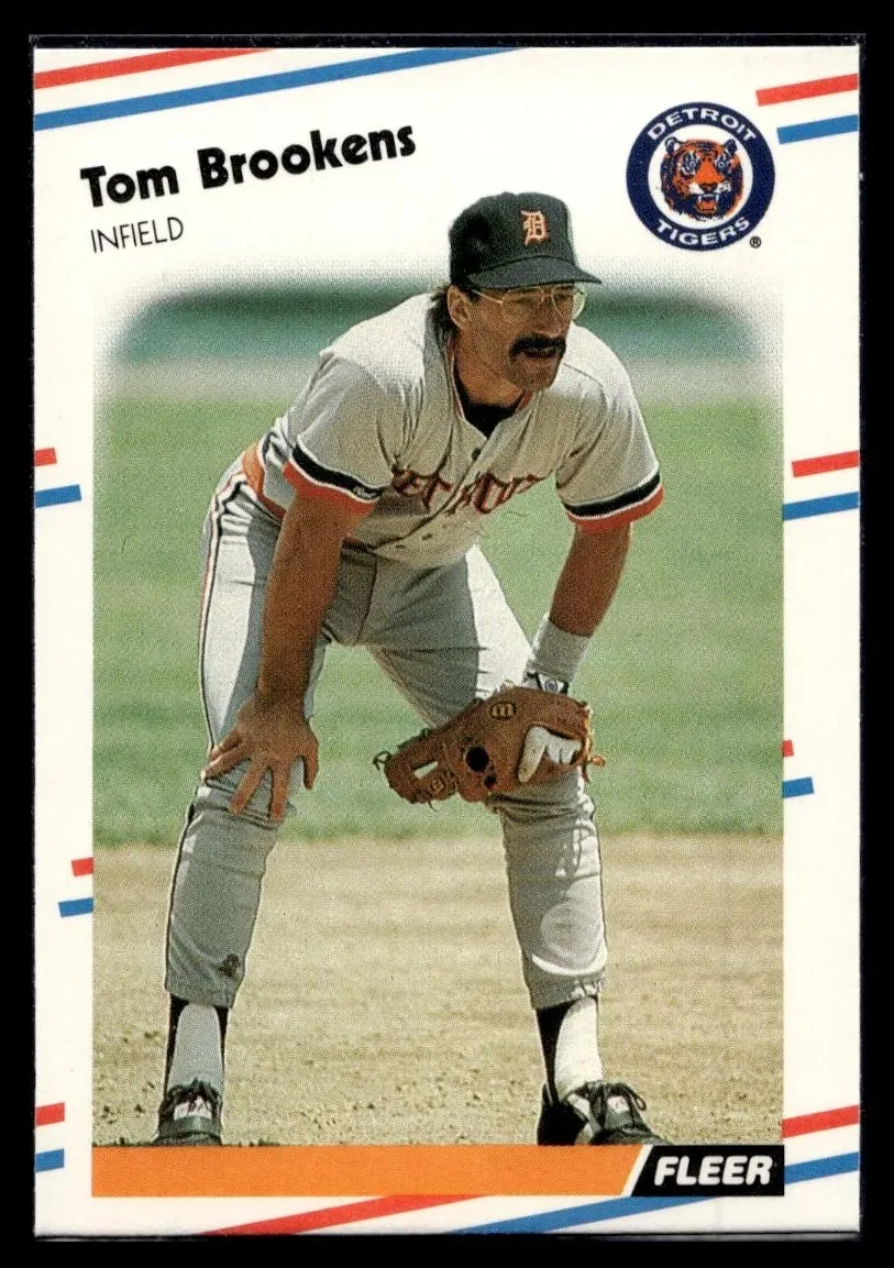 1988 Fleer Baseball Tom Brookens #53