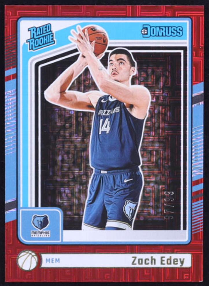 2024 Panini Donruss Basketball Choice Red Zach Edey #239 PSA 10