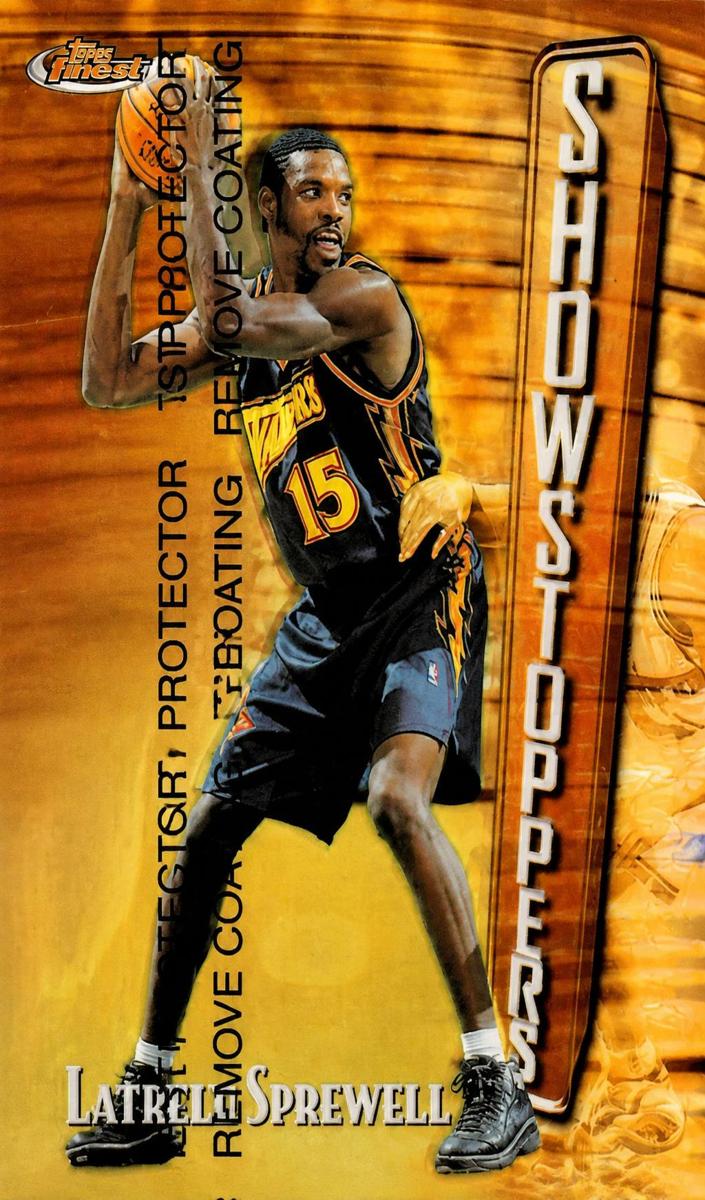 1997 Topps Finest Basketball Refractor Latrell Sprewell #188 PSA 10