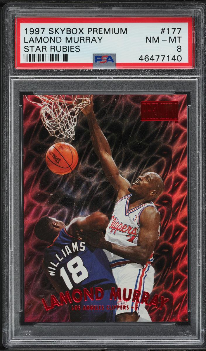 1997 Skybox Premium Basketball Star Rubies Lamond Murray #177 PSA 7.5
