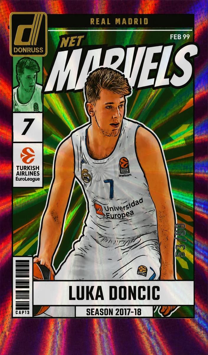 2024 Donruss Turkish Airlines EuroLeague Basketball Purple Laser Luka Doncic #20