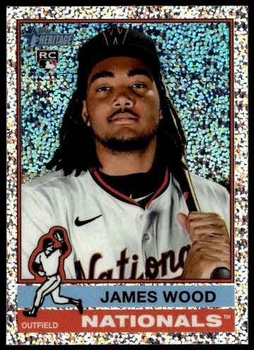 2025 Topps Heritage Baseball Silver Sparkle Refractor James Wood #231 PSA 9