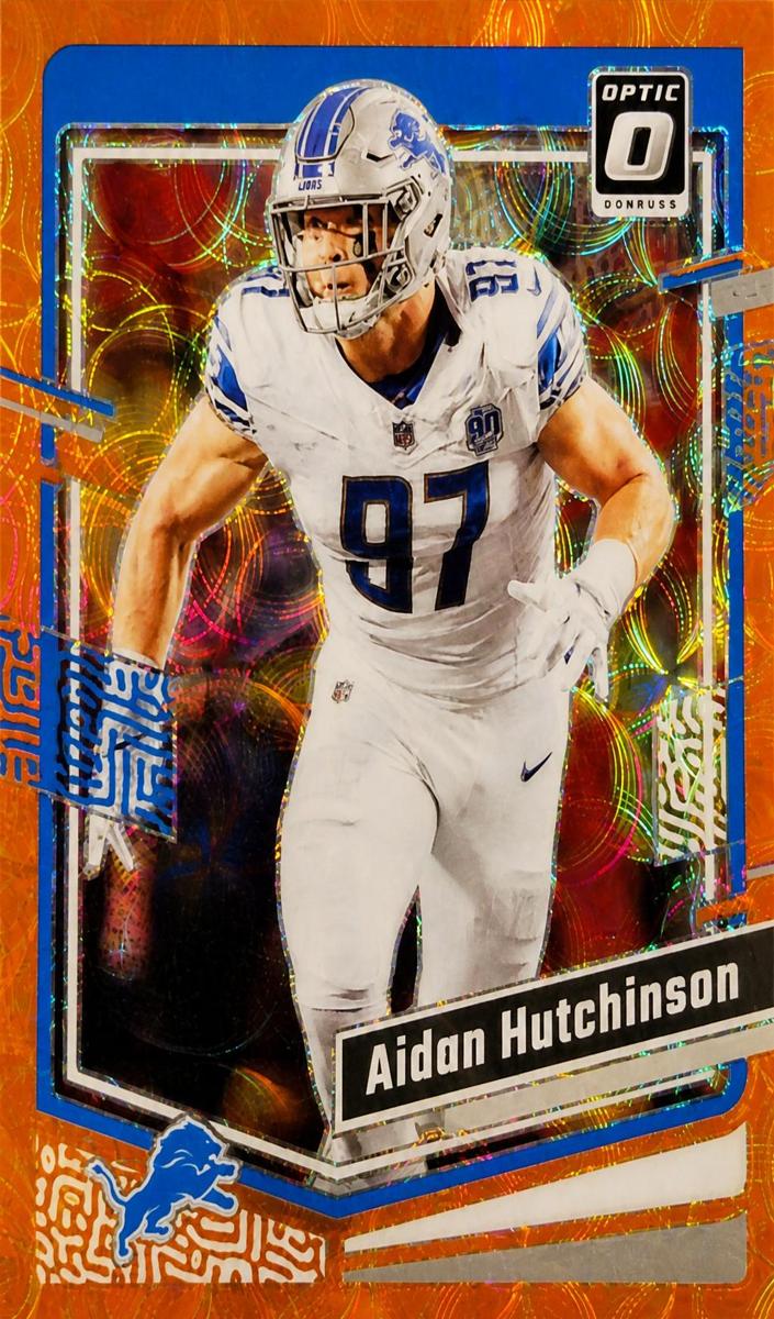 2023 Donruss Optic Football Orange Scope Aidan Hutchinson #58 PSA 8.5
