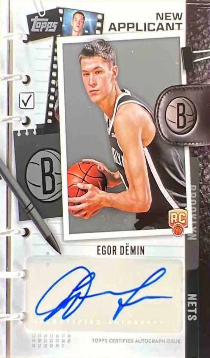 2025 Topps Basketball Egor Demin #NA-ED PSA 8