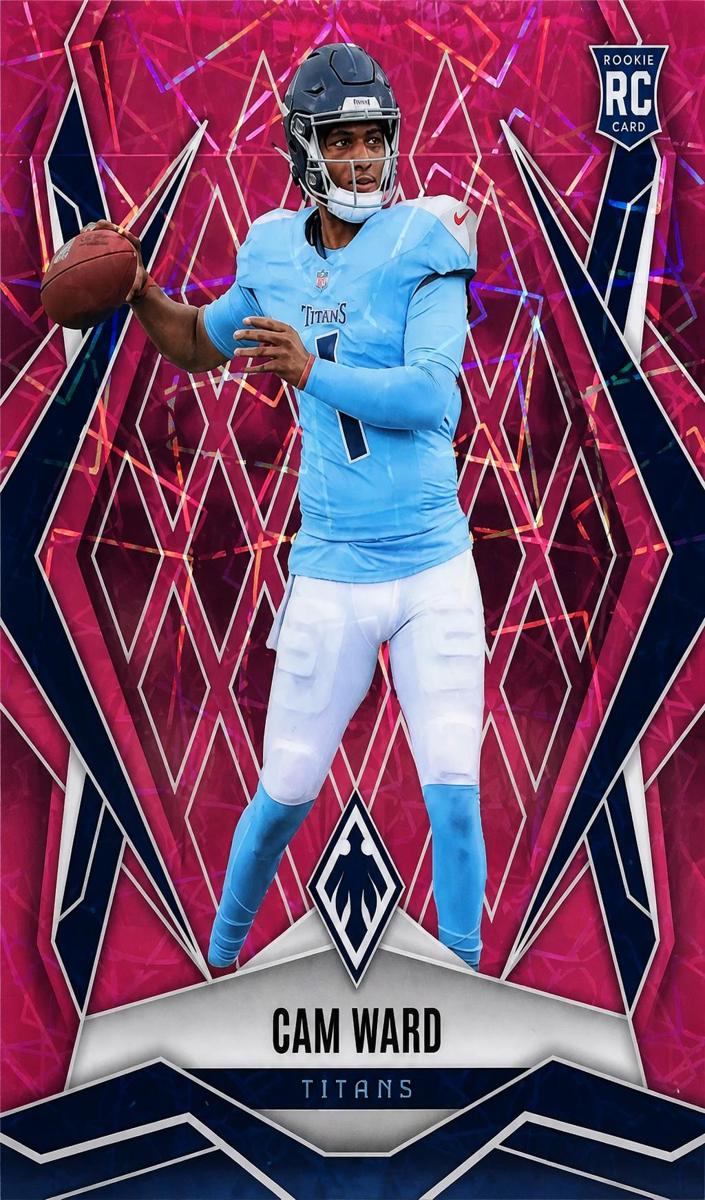 2025 Panini Phoenix Football Pink Lazer Cam Ward #194