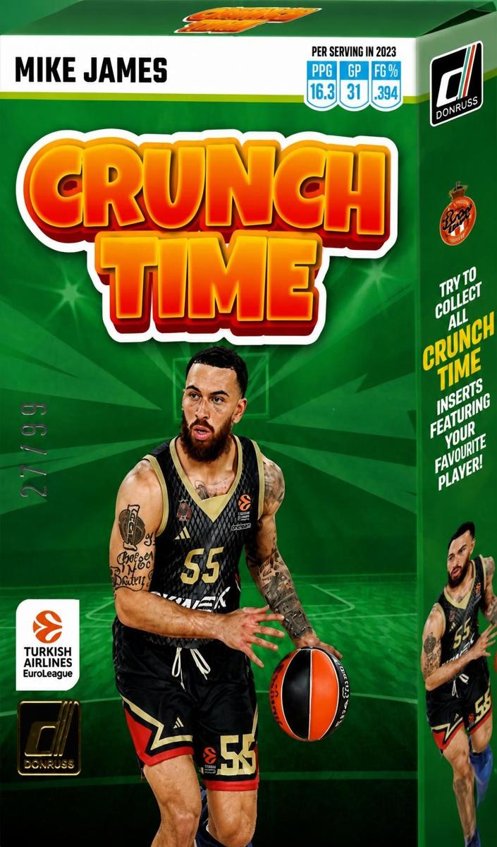 2023 Donruss Turkish Airlines EuroLeague Basketball Purple Laser Mike James #4