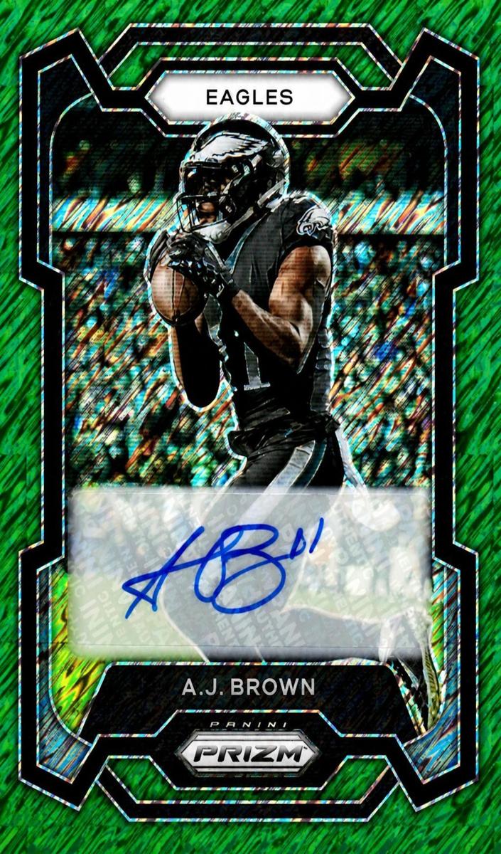 2023 Panini Prizm Football Green Shimmer A.J. Brown #236 PSA 10