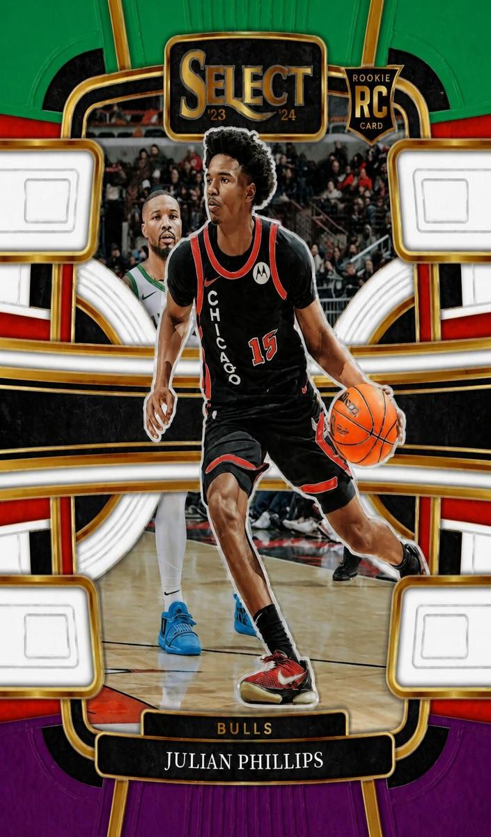2023 Panini Select Basketball Green White Purple Julian Phillips #82