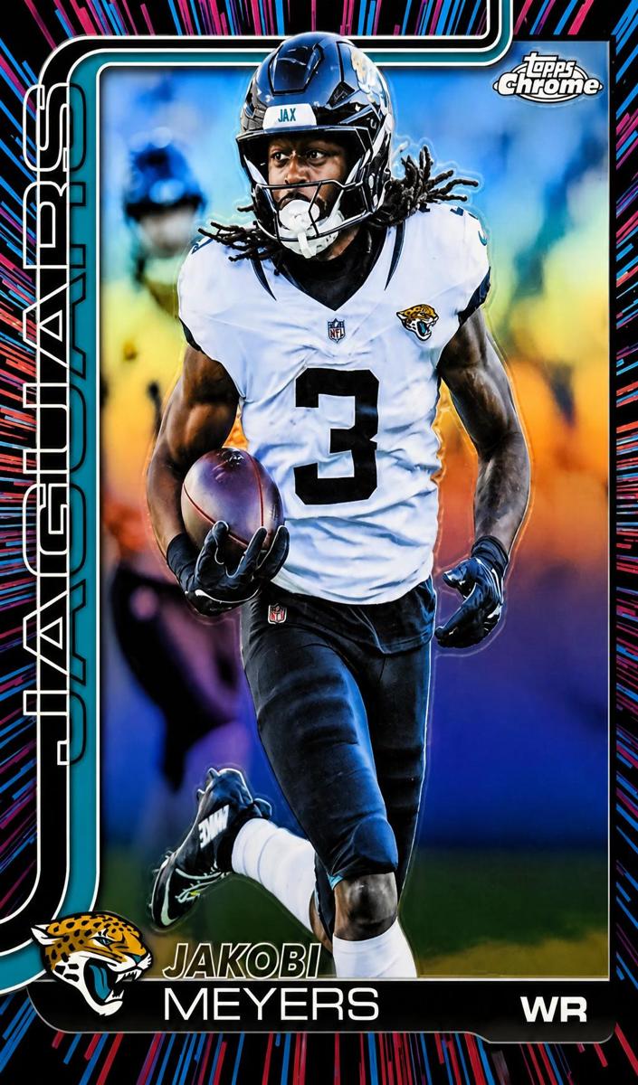 2025 Topps Chrome Football Neon Pulse Refractor Jakobi Meyers #176