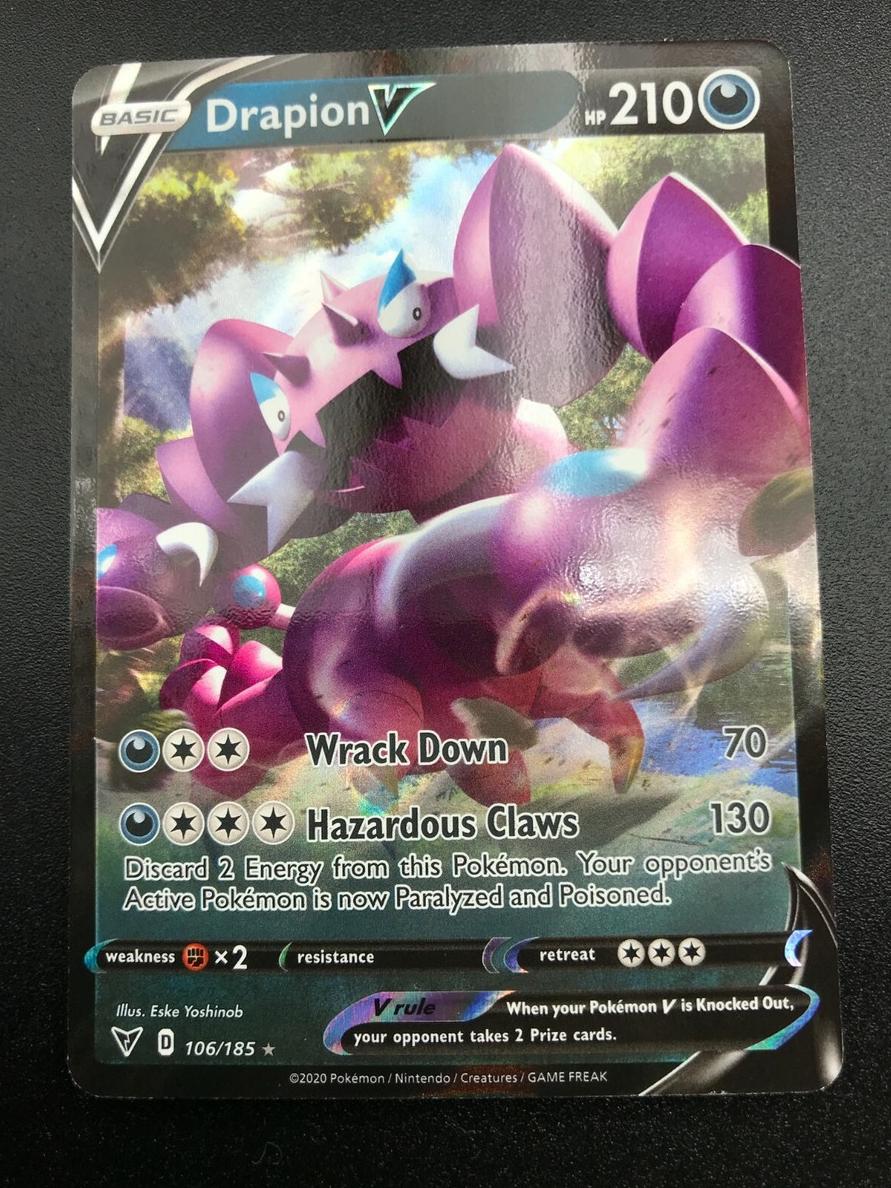 2020 Pokemon Vivid Voltage Drapion #106 BGS 9