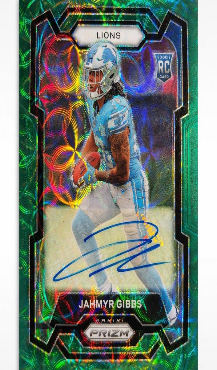 2023 Panini Prizm Football Green Scope Jahmyr Gibbs #331 PSA 10