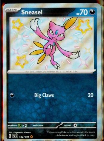 2024 Pokemon Scarlet & Violet Paldean Fates Sneasel #182 PSA 10
