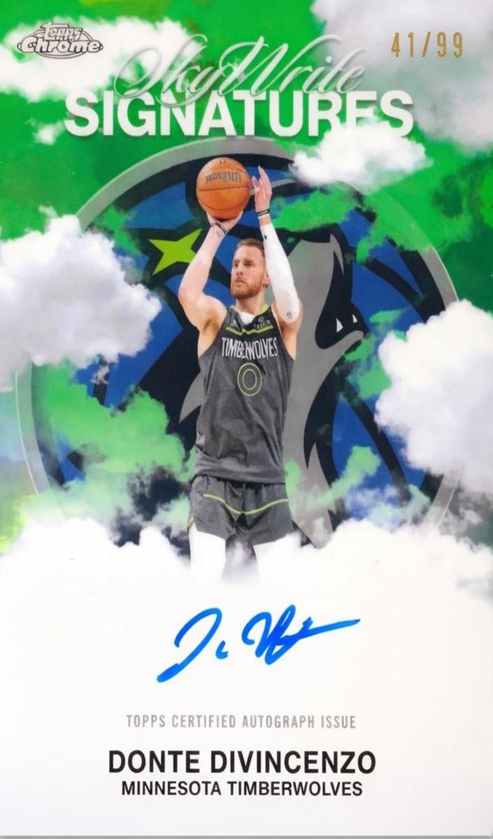 2025 Topps Chrome Basketball Green Refractor Donte Divincenzo #SWS-DD