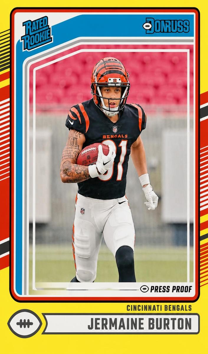 2024 Panini Donruss Football Press Proof Yellow Jermaine Burton #368