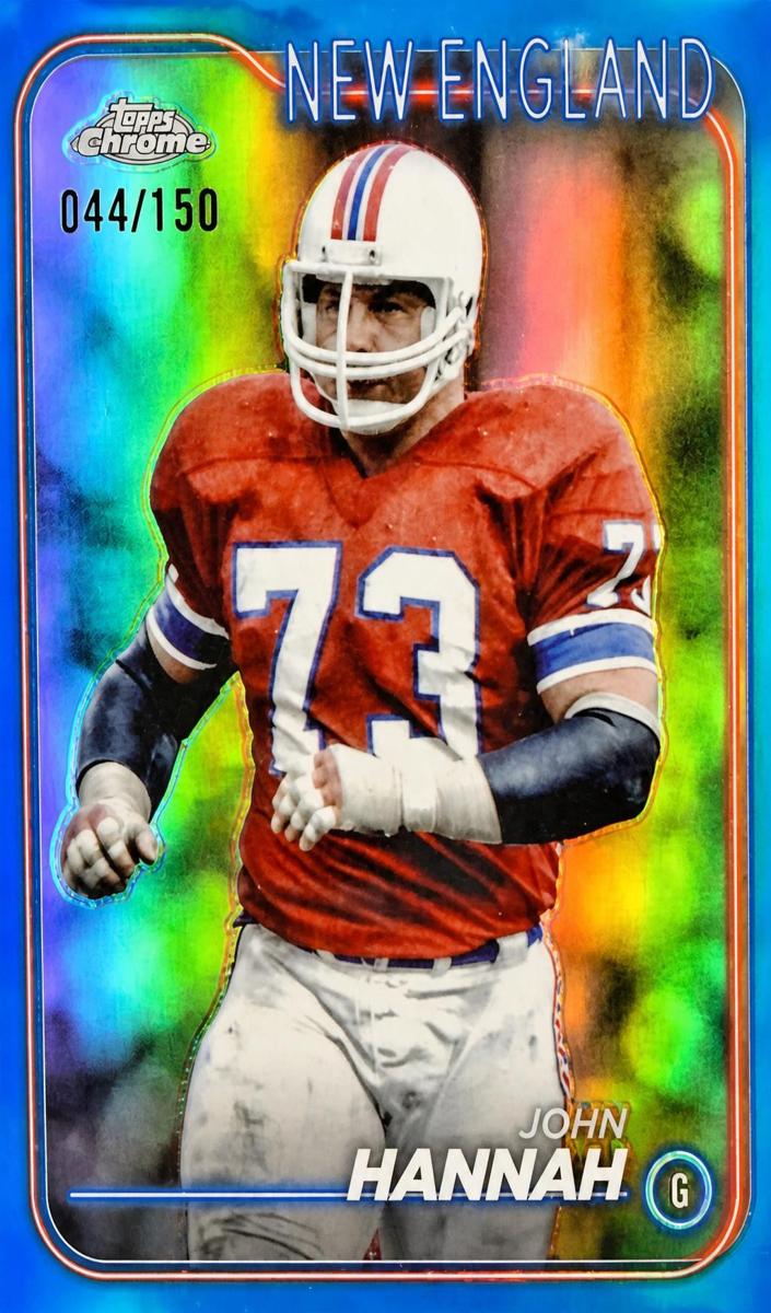 2024 Topps Chrome Football Blue Refractor John Hannah #129