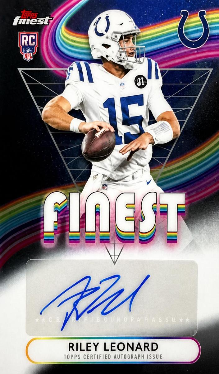 2025 Topps Finest Football Riley Leonard #RFA-RL RAW Ungraded