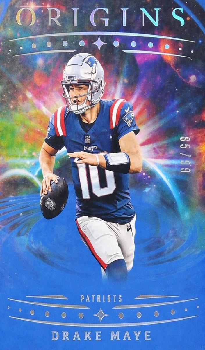 2025 Panini Origins Football Blue Drake Maye #62