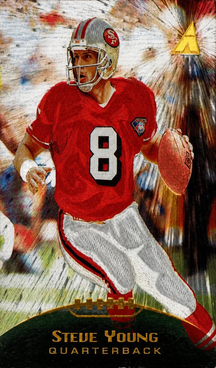 1995 Pinnacle Football Trophy Collection Steve Young #62 PSA 9