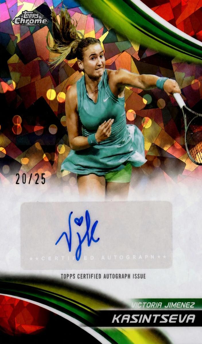2025 Topps Chrome Sapphire Tennis Orange Victoria Jimenez Kasintseva #CA-VJK
